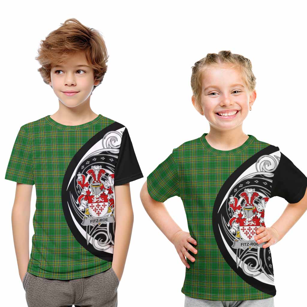 Fitz-Roe Irish Clan Kid T-Shirt Celtic Circle Style Youth XL Size14 - Tartan Vibes Clothing