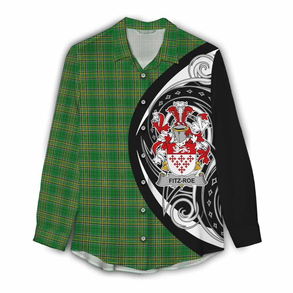 Fitz-Roe Irish Clan Women's Casual Shirt Celtic Circle Style Female - Tartan Vibes Clothing