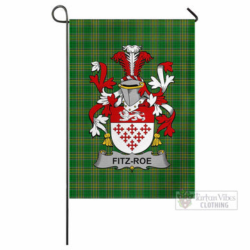 Fitz-Roe Irish Clan Tartan Flag with Coat of Arms