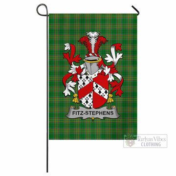 Fitz-Stephens Irish Clan Tartan Flag with Coat of Arms