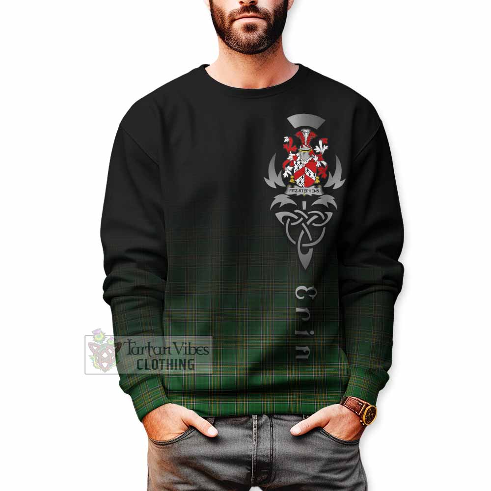 Fitz-Stephens Irish Clan Sweatshirt with Coat of Arms Erin Go Bragh Celtic Inspired - Tartan Vibes Clothing