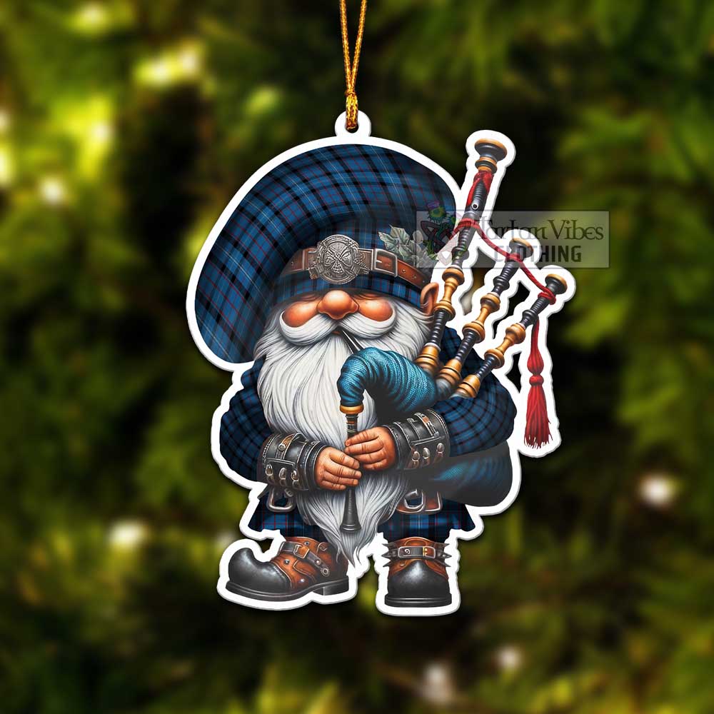Fitzgerald Tartan Bagpiper Gnome Christmas Ornament - Tartan Vibes Clothing