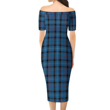 Fitzgerald Tartan Off Shoulder Lady Dress