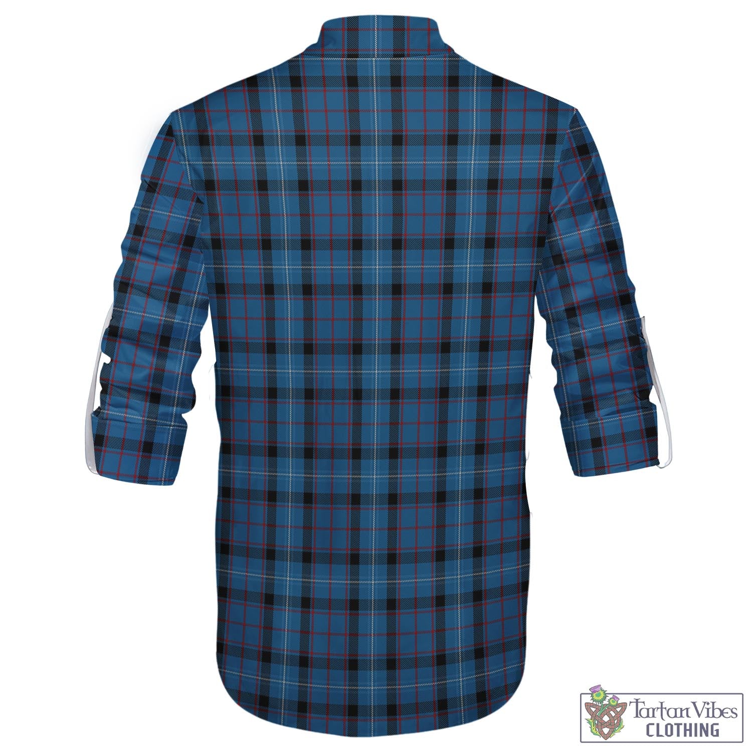 Tartan Vibes Clothing Fitzgerald Family Tartan Men's Scottish Traditional Jacobite Ghillie Kilt Shirt