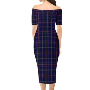 Fitzgerald Hunting Tartan Off Shoulder Lady Dress