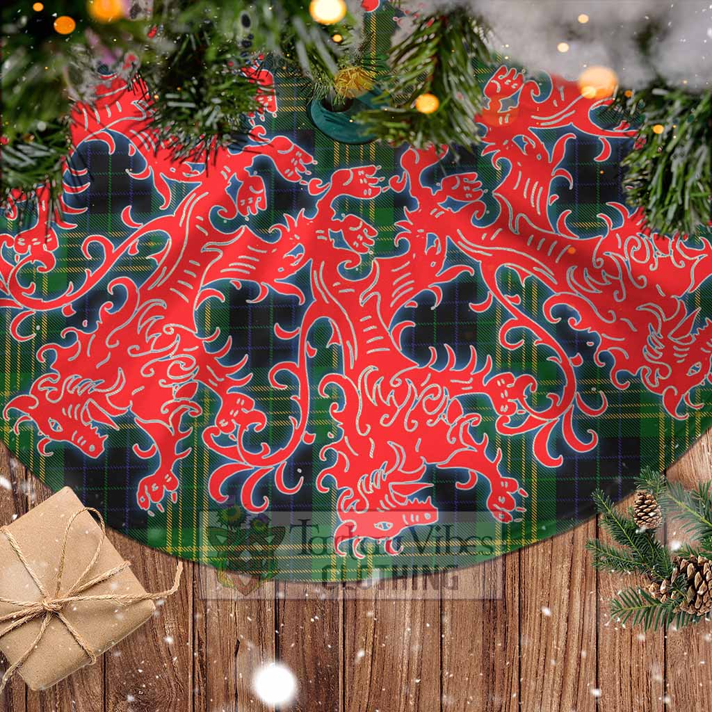 Tartan Vibes Clothing Fitzpatrick Tartan Christmas Tree Skirt Lion Rampant Style