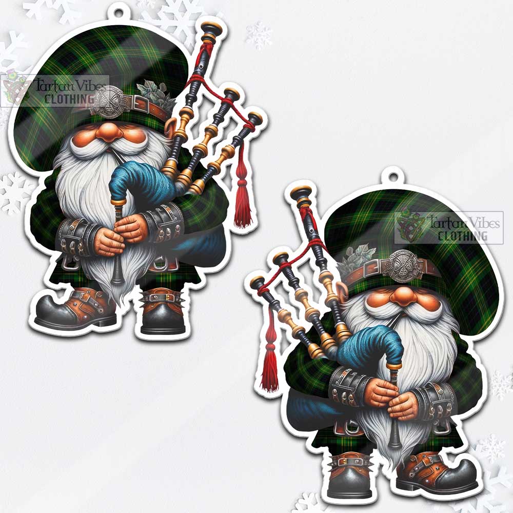 Tartan Vibes Clothing Fitzpatrick Tartan Badpiper Gnome Christmas Ornament