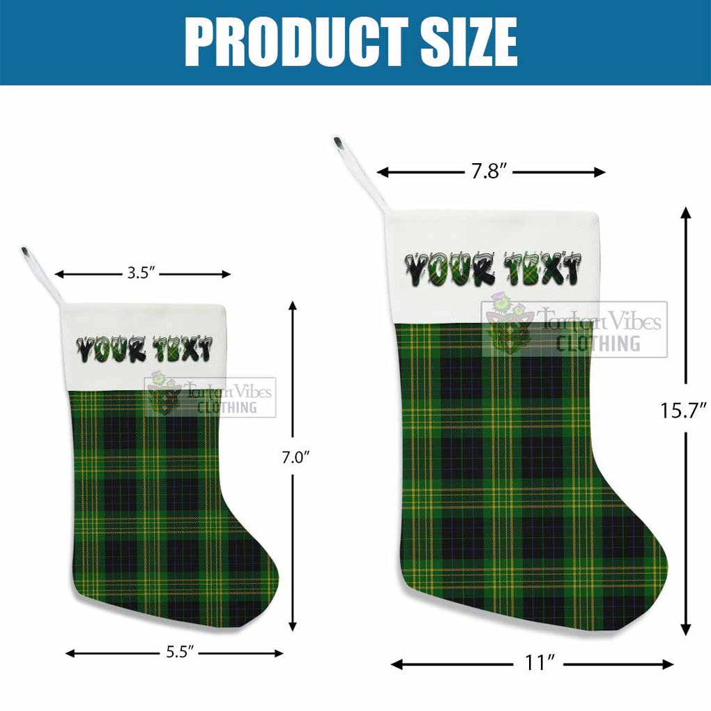 Tartan Vibes Clothing Fitzpatrick Tartan Christmas Stocking with Personalized Text