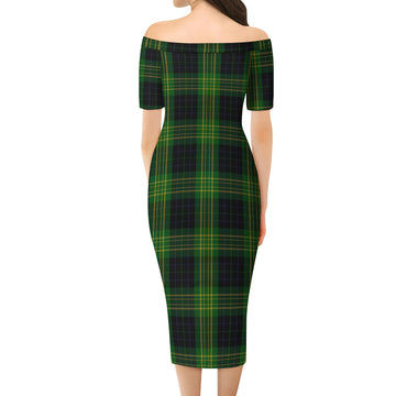 Fitzpatrick Tartan Off Shoulder Lady Dress