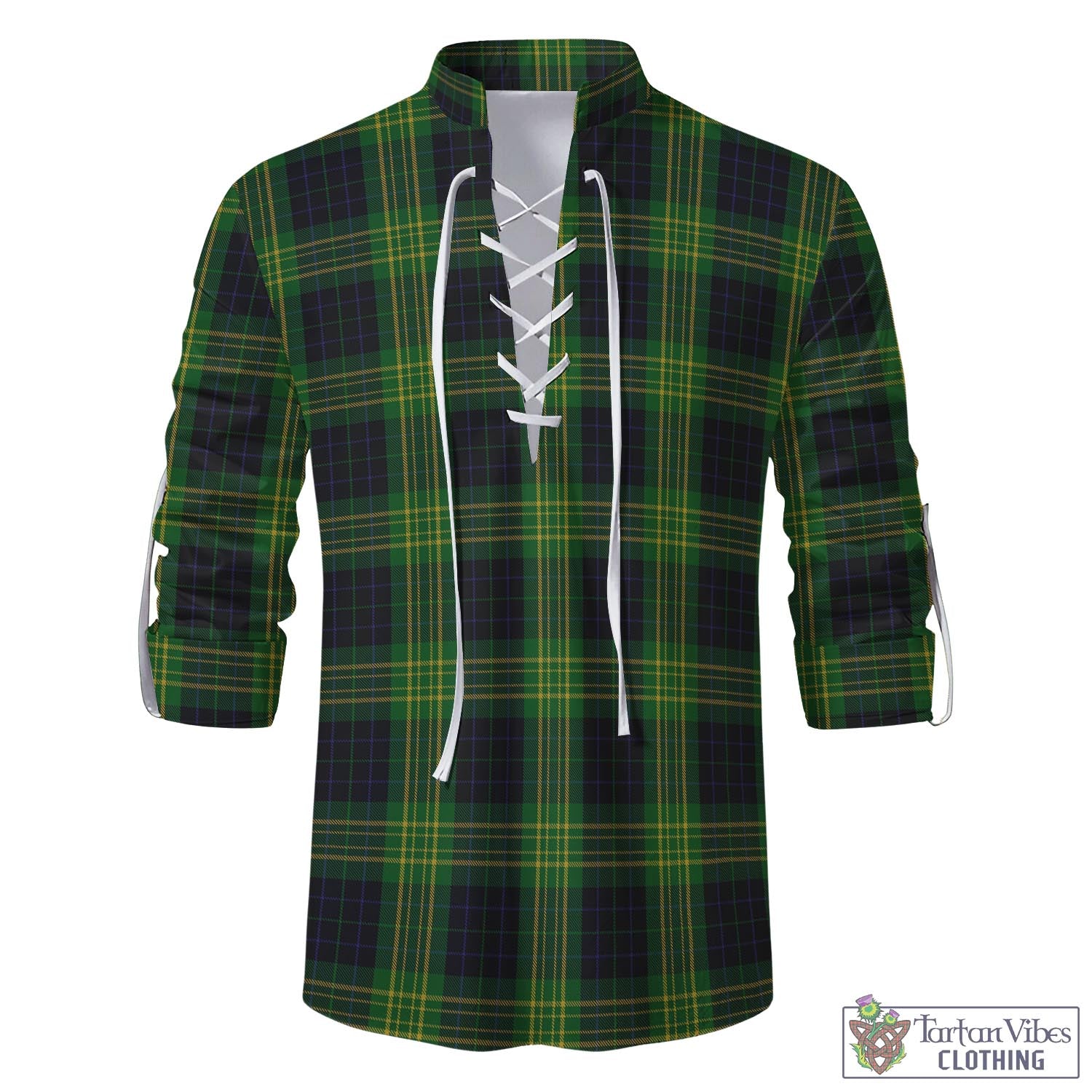 Tartan Vibes Clothing Fitzpatrick Hunting Tartan Men's Scottish Traditional Jacobite Ghillie Kilt Shirt