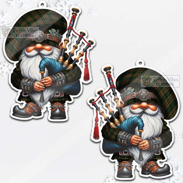 Fitzsimmons Tartan Bagpiper Gnome Christmas Ornament