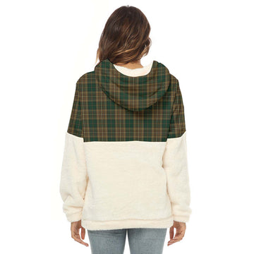 Fitzsimmons Tartan Women's Borg Fleece Hoodie With Half Zip