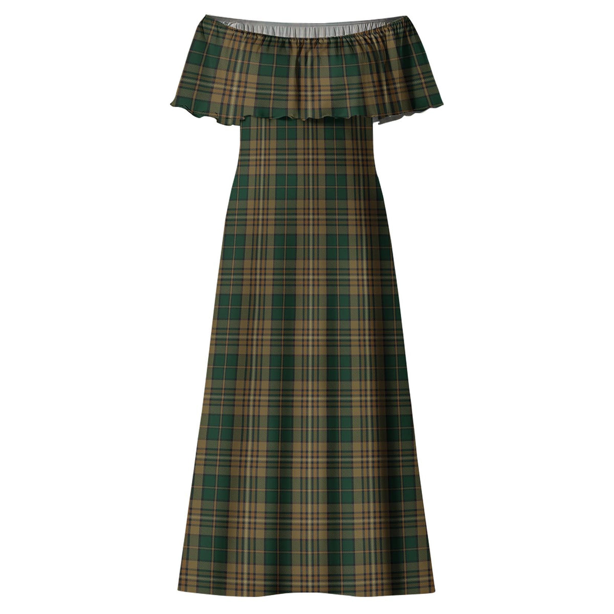 Fitzsimmons Tartan Off Shoulder Long Dress - Tartan Vibes Clothing