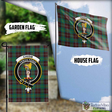 Chism Tartan Garden Flag with Family Crest Garden Flag - Tartan Vibes Clothing