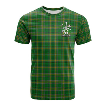 Flanagan Irish Clan Tartan Cotton T-shirt with Coat of Arms Kid's Shirt - Tartan Vibes Clothing