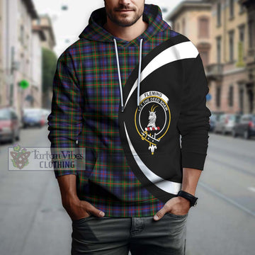 Fleming Tartan Hoodie with Family Crest Circle Style