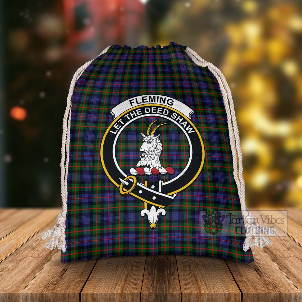 Tartan Vibes Clothing Fleming Tartan Christmas Santa's Bag with Family Crest