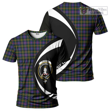 Fleming Tartan T-Shirt with Family Crest Circle Style