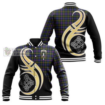 Fleming Tartan Baseball Jacket with Family Crest and Celtic Symbol Style