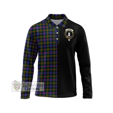 Fleming Tartan Long Sleeve Polo Shirt with Family Crest and Half Of Me Style