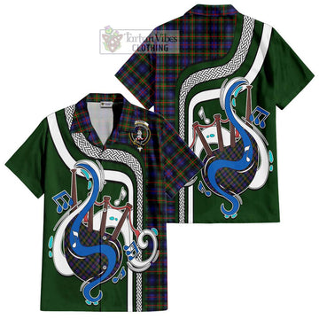 Fleming Tartan Short Sleeve Button Shirt with Epic Bagpipe Style