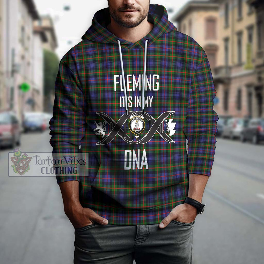 Fleming Tartan Hoodie with Family Crest DNA In Me Style Pullover Hoodie - Tartanvibesclothing Shop