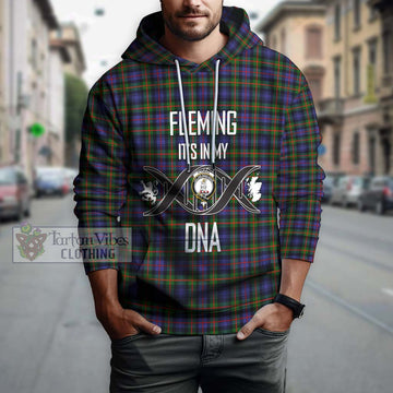 Fleming Tartan Hoodie with Family Crest DNA In Me Style