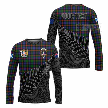 Fleming Crest Tartan Long Sleeve T-Shirt with New Zealand Silver Fern Half Style