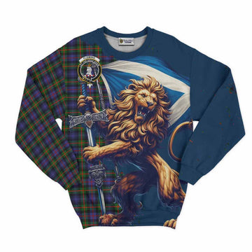 Fleming Tartan Family Crest Sweatshirt with Scottish Majestic Lion