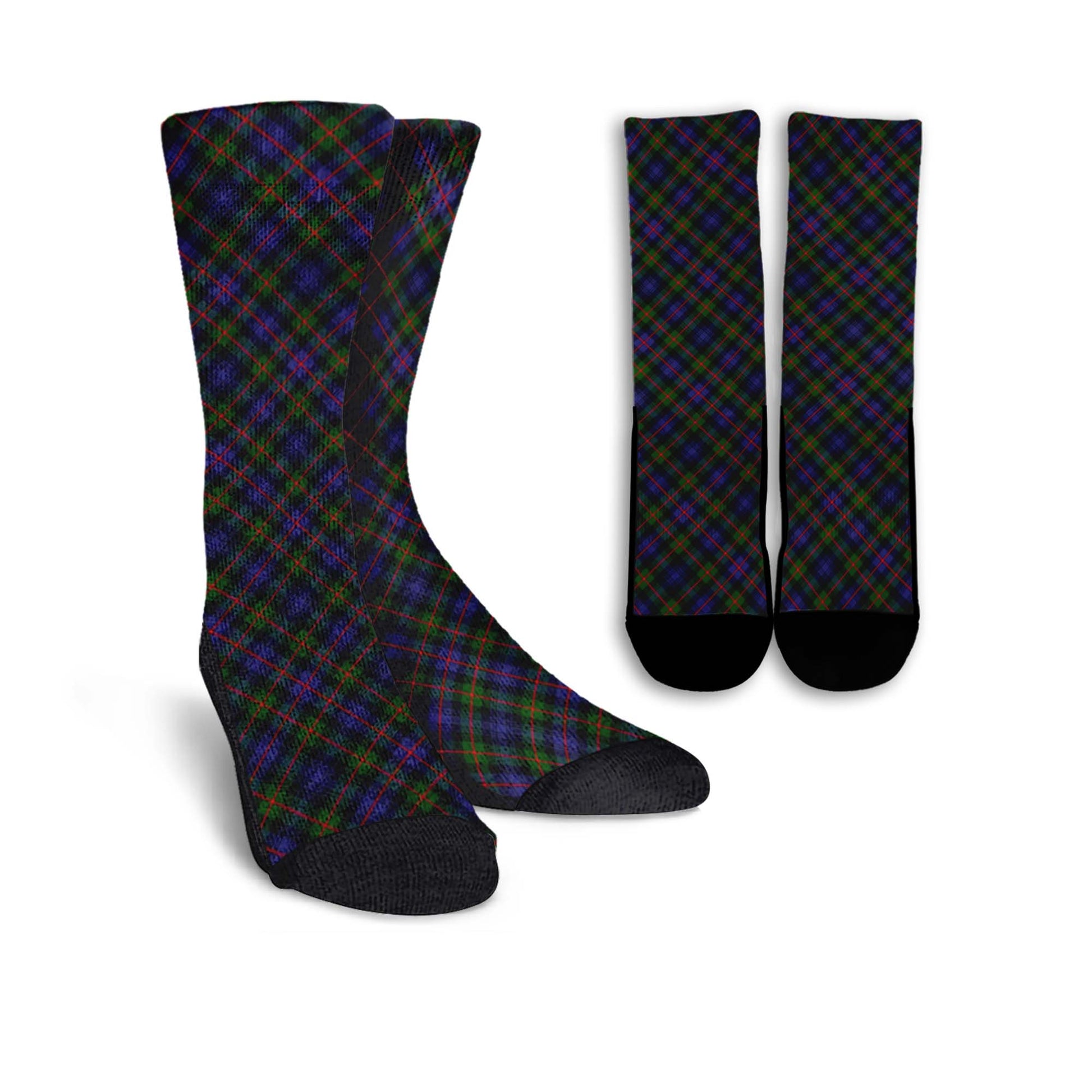 Fleming Tartan Crew Socks Cross Tartan Style - Tartanvibesclothing