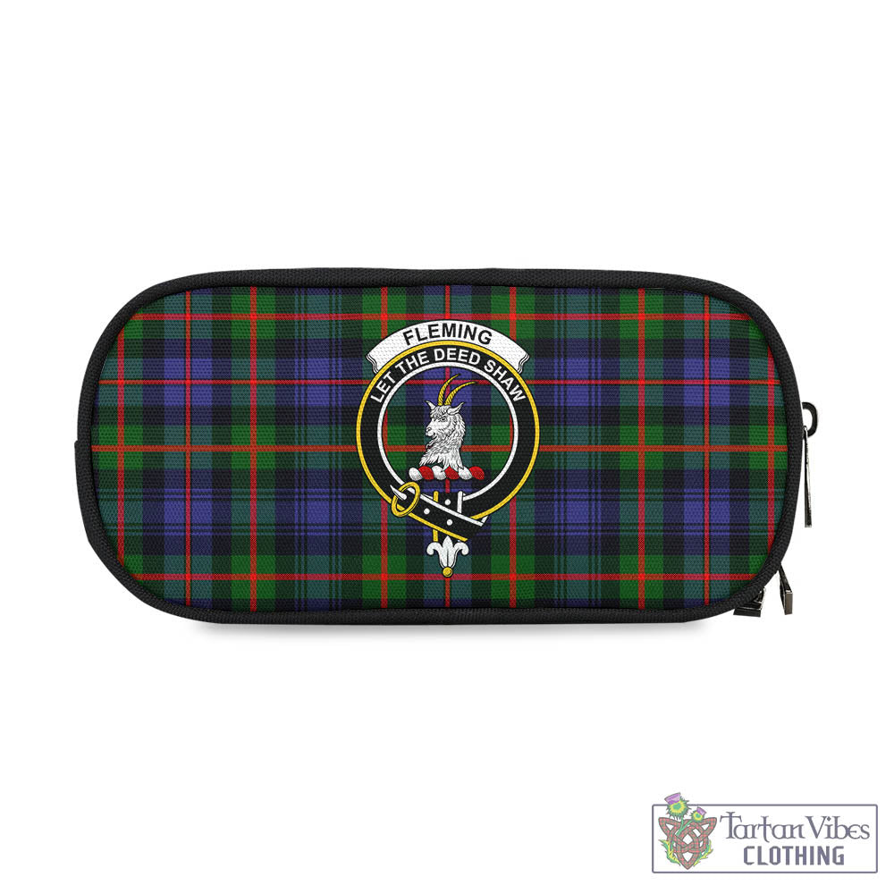 Tartan Vibes Clothing Fleming Tartan Pen and Pencil Case with Family Crest