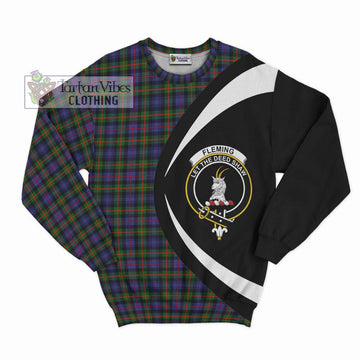 Fleming Tartan Sweatshirt with Family Crest Circle Style