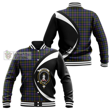 Fleming Tartan Baseball Jacket with Family Crest Circle Style