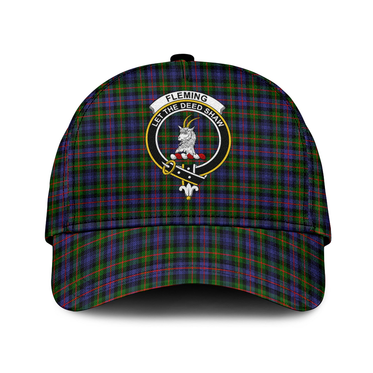 Fleming Tartan Classic Cap with Family Crest Classic Cap Universal Fit - Tartan Vibes Clothing