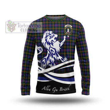 Fleming Tartan Long Sleeve T-Shirt with Alba Gu Brath Regal Lion Emblem