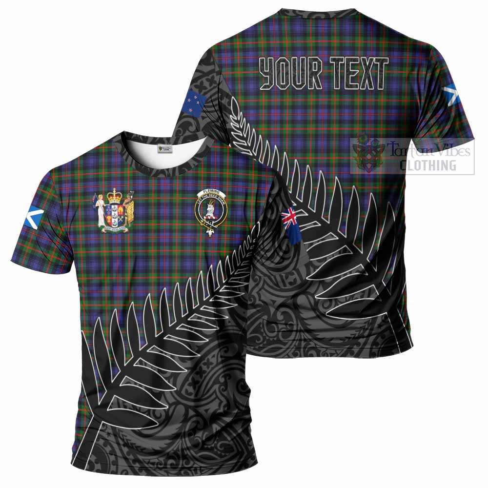 Tartan Vibes Clothing Fleming Crest Tartan T-Shirt with New Zealand Silver Fern Half Style