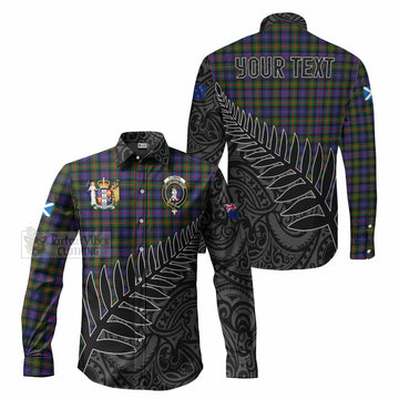 Fleming Crest Tartan Long Sleeve Button Shirt with New Zealand Silver Fern Half Style