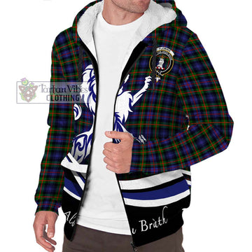 Fleming Tartan Sherpa Hoodie with Alba Gu Brath Regal Lion Emblem