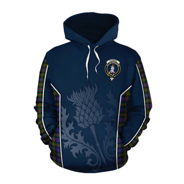 Fleming Tartan Cotton Hoodie with Family Crest and Scottish Thistle Vibes Sport Style