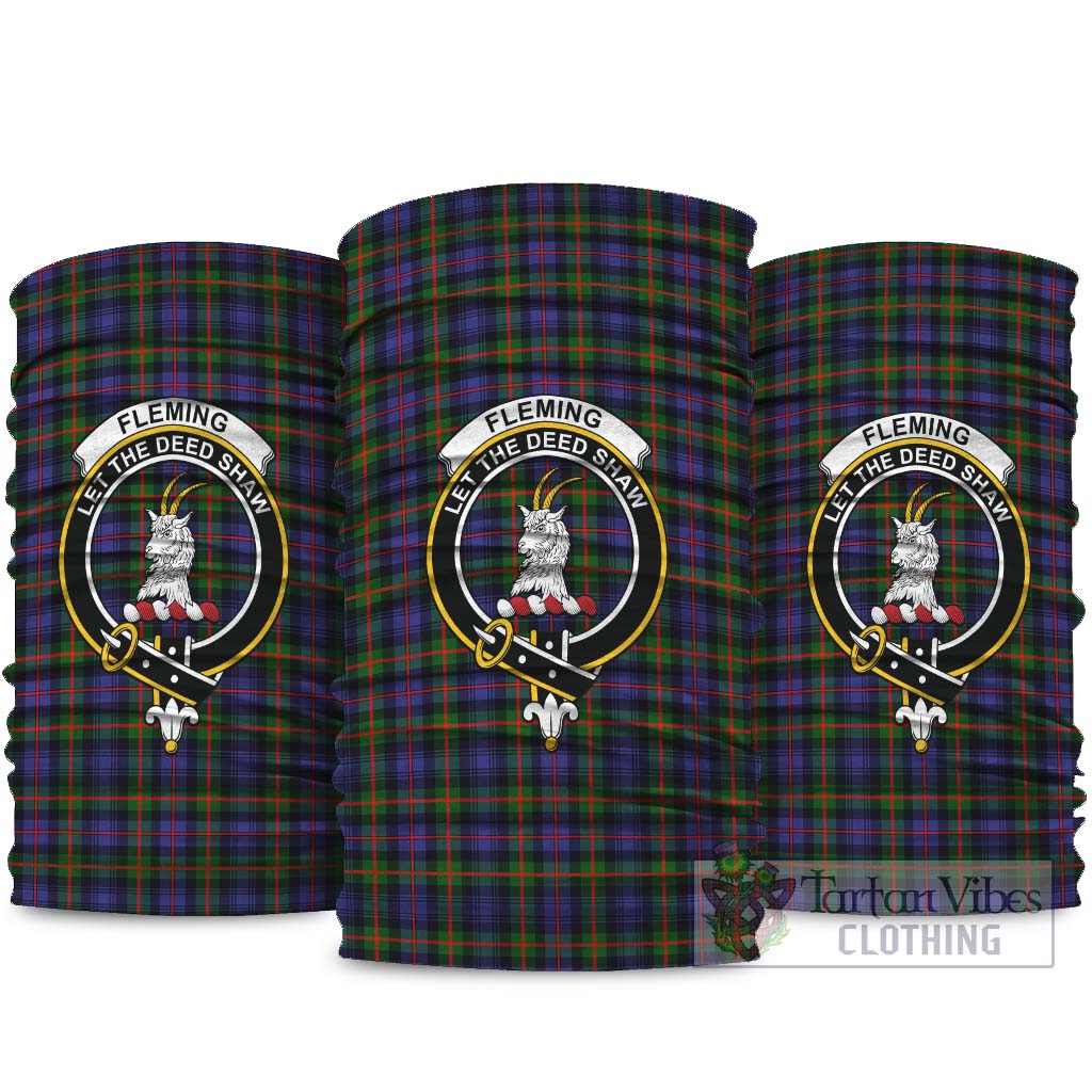 Fleming Tartan Neck Gaiters, Tartan Bandanas, Tartan Head Band with Family Crest