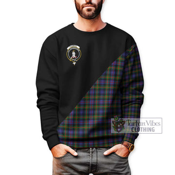 Fleming Tartan Sweatshirt with Family Crest and Military Logo Style