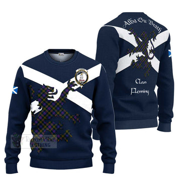 Fleming Tartan Lion Rampant Ugly Sweater Proudly Display Your Heritage with Alba Gu Brath and Clan Name