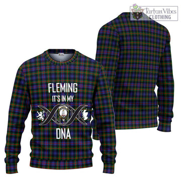 Fleming Tartan Ugly Sweater with Family Crest DNA In Me Style