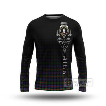 Fleming Tartan Long Sleeve T-Shirt Featuring Alba Gu Brath Family Crest Celtic Inspired