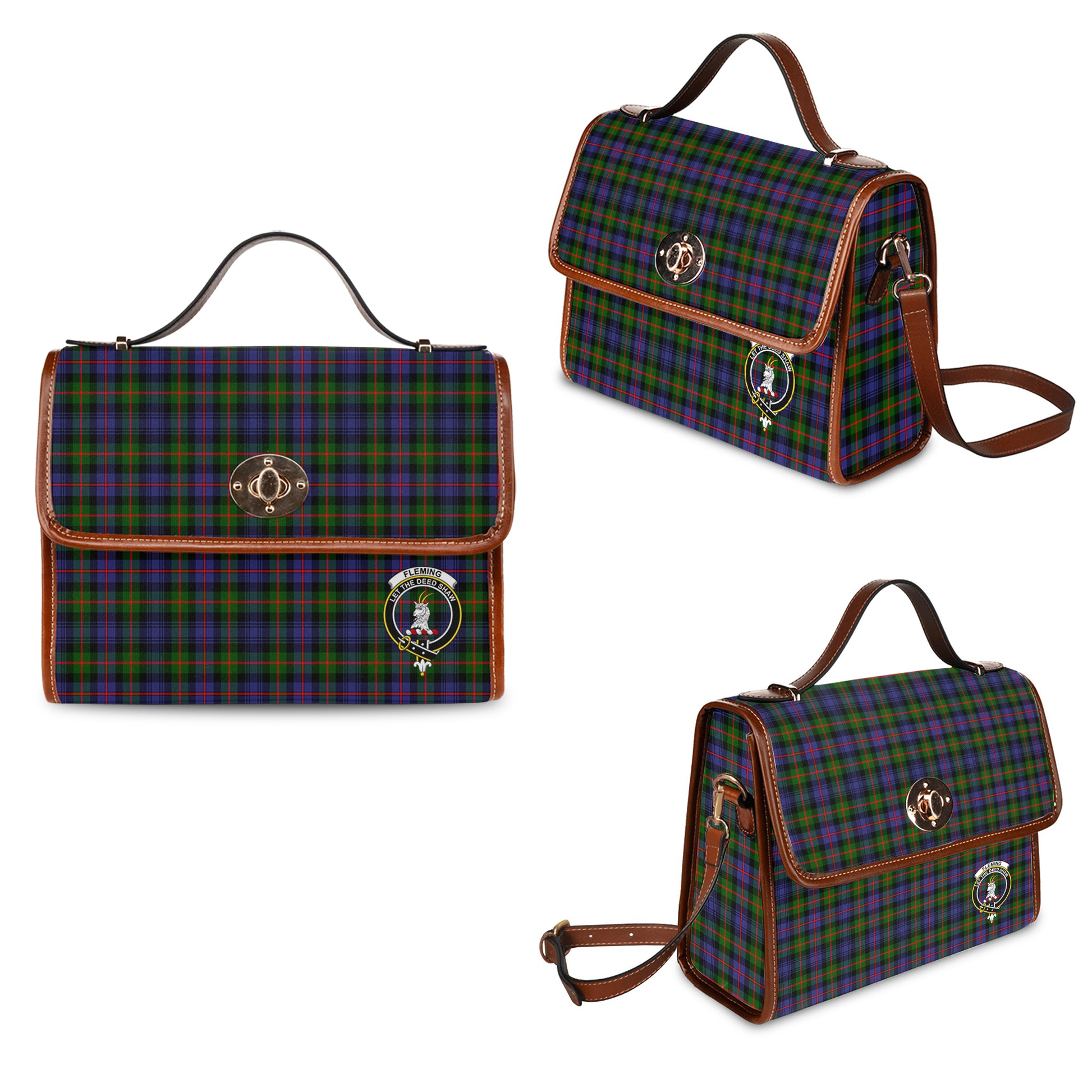 fleming-tartan-leather-strap-waterproof-canvas-bag-with-family-crest