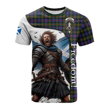 Fleming Crest Tartan Cotton T-shirt Inspired by the Freedom of Scottish Warrior