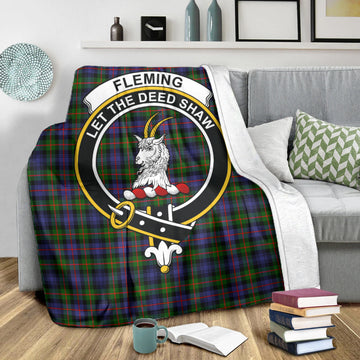 Fleming Tartan Blanket with Family Crest