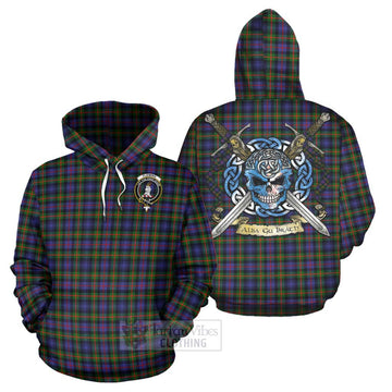 Fleming Tartan Hoodie with Family Crest Celtic Skull Style