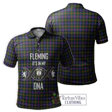 Fleming Tartan Polo Shirt with Family Crest DNA In Me Style