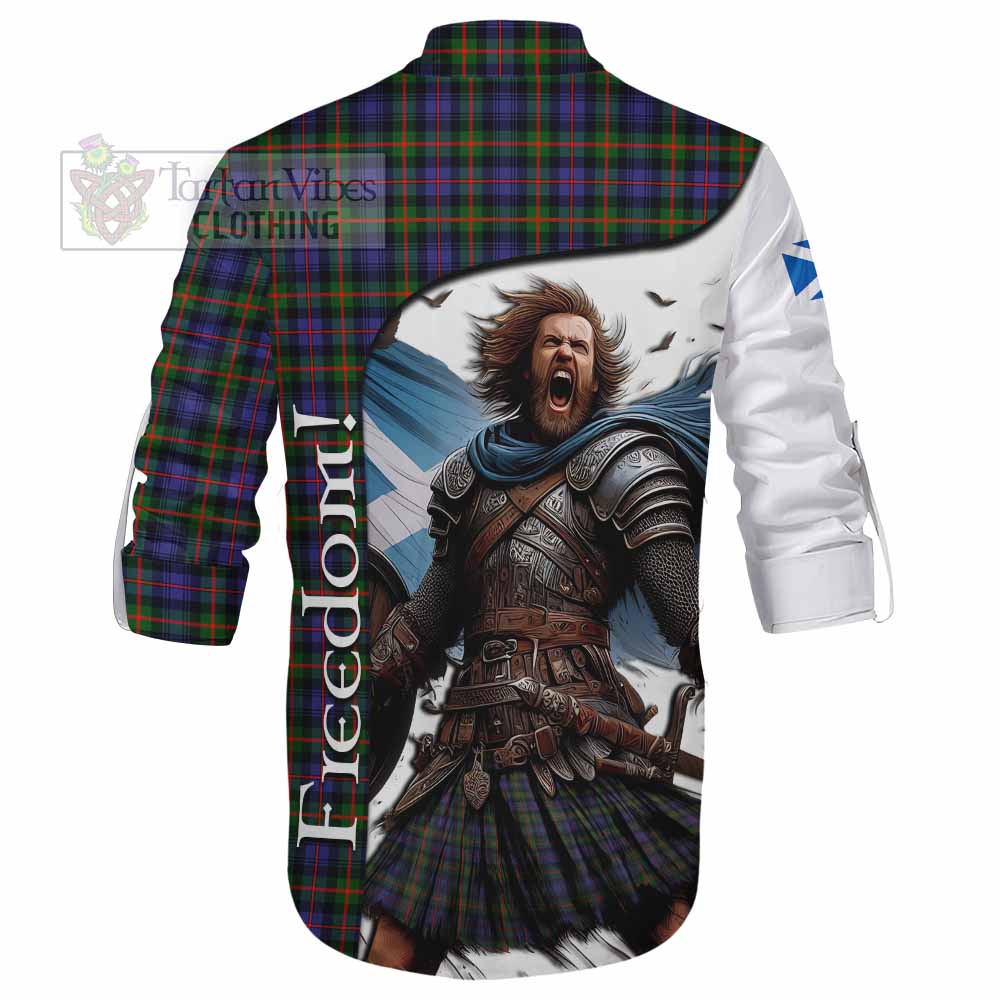 Tartan Vibes Clothing Fleming Crest Tartan Ghillie Kilt Shirt Inspired by the Freedom of Scottish Warrior